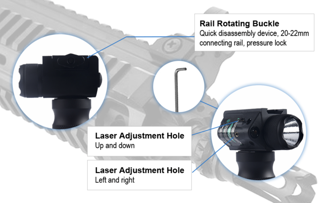 AGOA 3-1 Laser Light Combo Foregrip - CLOSEOUT SALE