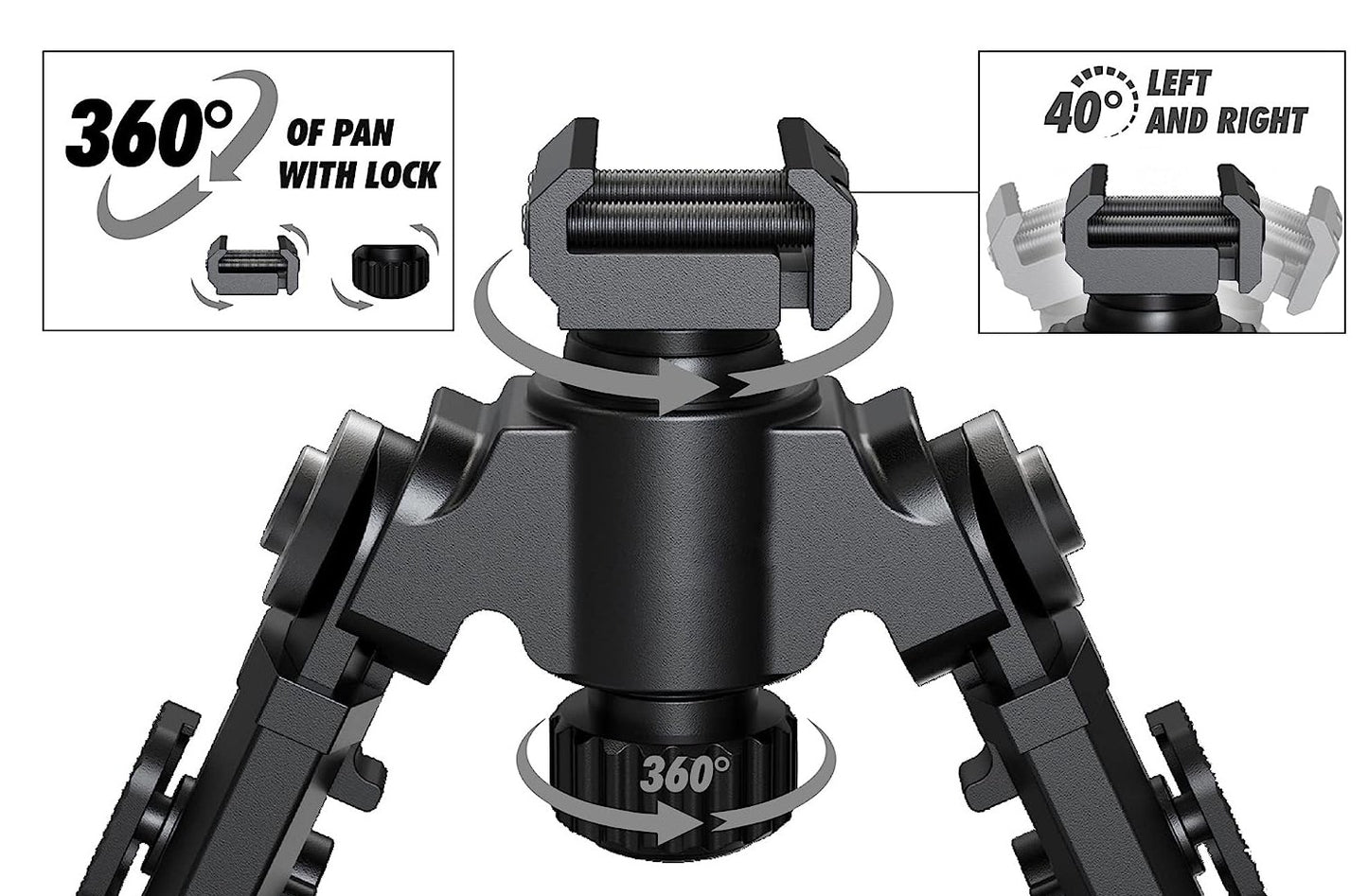 AGOA™ Tactical Bipod With Swivel Mount