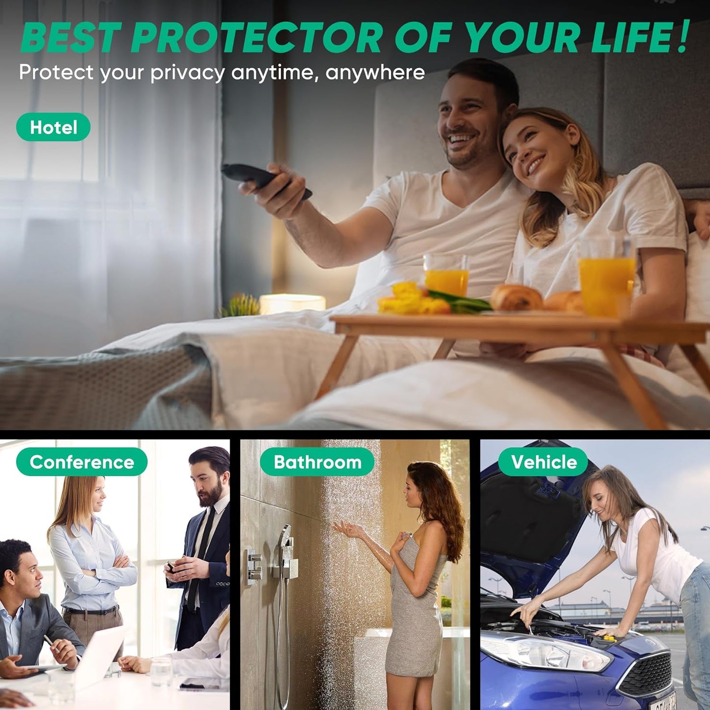 Anti-Spy Hidden Camera and Bug Detector with GPS Tracker Detection